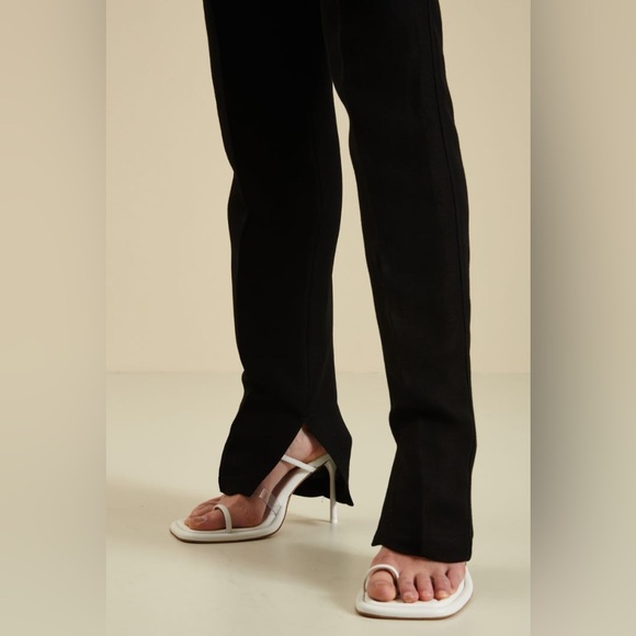 Sportmax by Max Mara Label-cut Trousers Sz:Small US4 IT38 Fall/WinterColor:Black - Picture 3 of 4